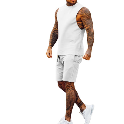 Men’s 2-Piece Flex Set – Lightweight Workout Tee & Shorts Combo for Gym, Lounge, or Streetwear